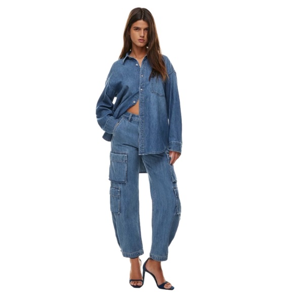 Denim Forum The 80's Comfy Denim Shirt Button Down Collar Shirt - Extra Small - Picture 13 of 16